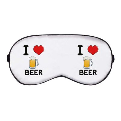 Azeeda 'I Love Beer' Sleep/Travel Eye Mask (EY00012626)