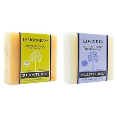 Plantlife Lemongrass & Lavender Bar Soap Bundle of 2 - Moisturizing and Soothing Soap for Your Skin - Hand Crafted Using Plant-Based Ingredients - Made in California 4oz Bar