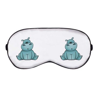 Azeeda 'Sitting Hippo' Sleep/Travel Eye Mask (EY00013126)