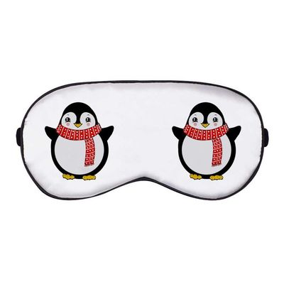 Azeeda 'Penguin in Scarf' Sleep/Travel Eye Mask (EY00015151)