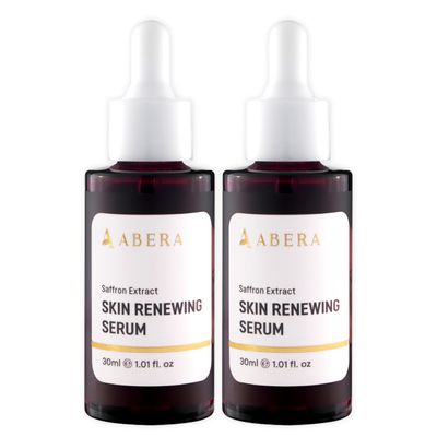 ABERA Saffron Serum For Melasma Treatment, Renewing for Face, Anti-Aging Treatment for Fine Lines & Wrinkles, High Potency Saffron Extract, Hydrating Serum, Dark Spot Remover (2 BOXES)