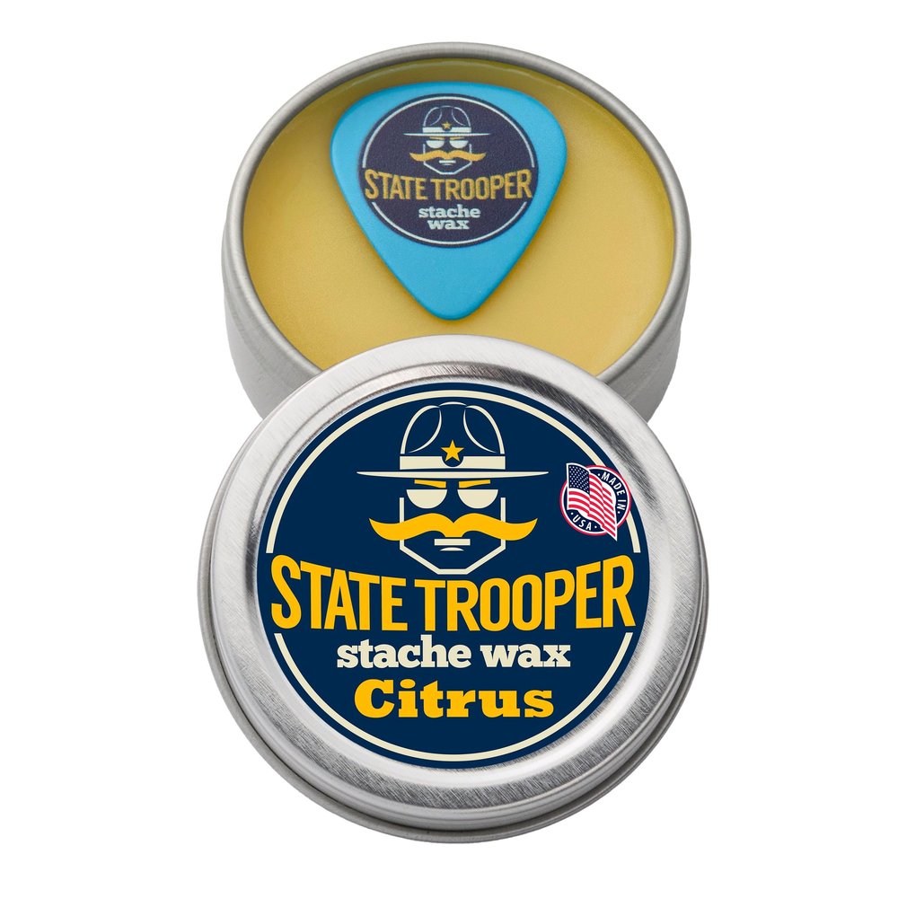 Mustache Wax - Medium Hold - Citrus Scent - One Ounce Tin