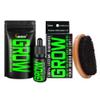 Beard Growth Kit w/GROW XXL Beard Oil/Serum for Facial Hair Growth for Men + 100% Lifetime Replacement First Cut Boar Bristle Brush & 360 Wave Brush for Men - Formulated in America view 1