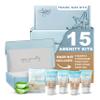 1-Shoppe Aqua Organics Amenity Kit | Boxed Hotel Toiletries Bulk Set | 1 oz Shampoo, Conditioner, Lotion, Body Wash & Bar Soap | 75 Sets per Case view 1