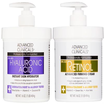 Advanced Clinicals Hyaluronic Acid Hydrating Cream + Retinol Firming Cream Set