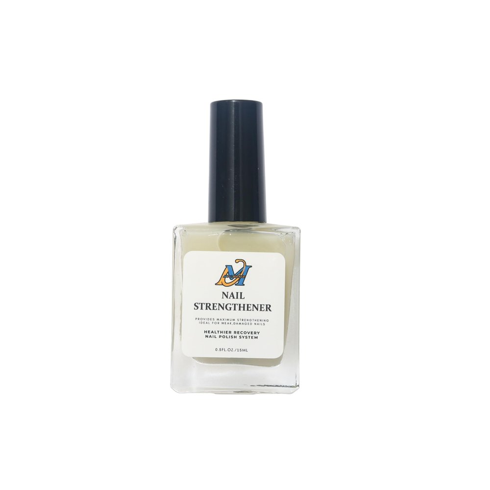 M&G Avenue Nail Hardener Strengthening Steel Serum for Weak & Damaged Nails, Cruelty-Free Formula, Soft White