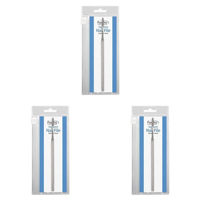 ForPro Professional Collection Ingrown Nail File, Stainless Steel, Ingrown Toenail Tool with Angled End (Pack of 3)