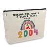 22nd Birthday Gifts for Girls Makeup Bags, 2004 Happy 22nd Birthday Decorations for Teen Girls, 22 Year Old Girl Birthday Gifts for Daughter, Sister, Granddaughter, Cosmetic Travel Pouch, Christmas view 1
