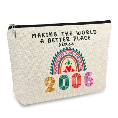 20th Birthday Gifts for Girls Makeup Bags, 2006 Happy 20th Birthday Decorations for Teen Girls, 20 Year Old Girl Birthday Gifts for Daughter, Sister, Granddaughter, Small Cosmetic Travel Pouch