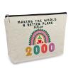 26th Birthday Gifts for Girls Makeup Bags, 2000 Happy 26th Birthday Decorations for Teen Girls, 26 Year Old Girl Birthday Gifts for Daughter, Sister, Granddaughter, Cosmetic Travel Pouch, Christmas view 1