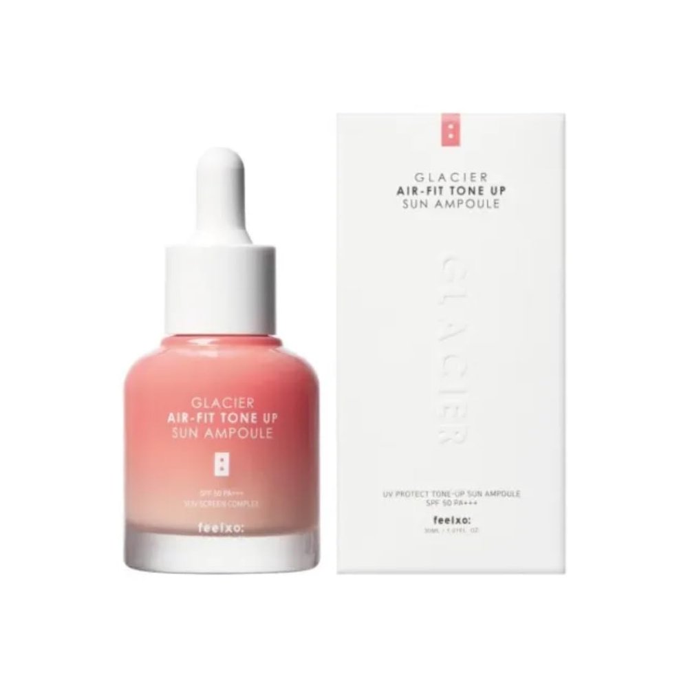 123 UBuy Shop_Korea Glacier Air-Fit UV Protect Tone-Up Sun Ampoule 30ml SPF50+/PA+++ Daily Tone-up Sun Care and Foundation free for Make-up.