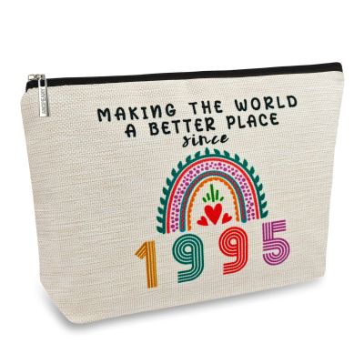 31st Birthday Gifts for Her Makeup Bags, 31st Birthday Decorations for Women, 1995 Anniversary 31 Year Old Gift Ideas for Wife, Sister, Best Friend Female, Mothers Day, Christmas Cosmetic Travel Bag