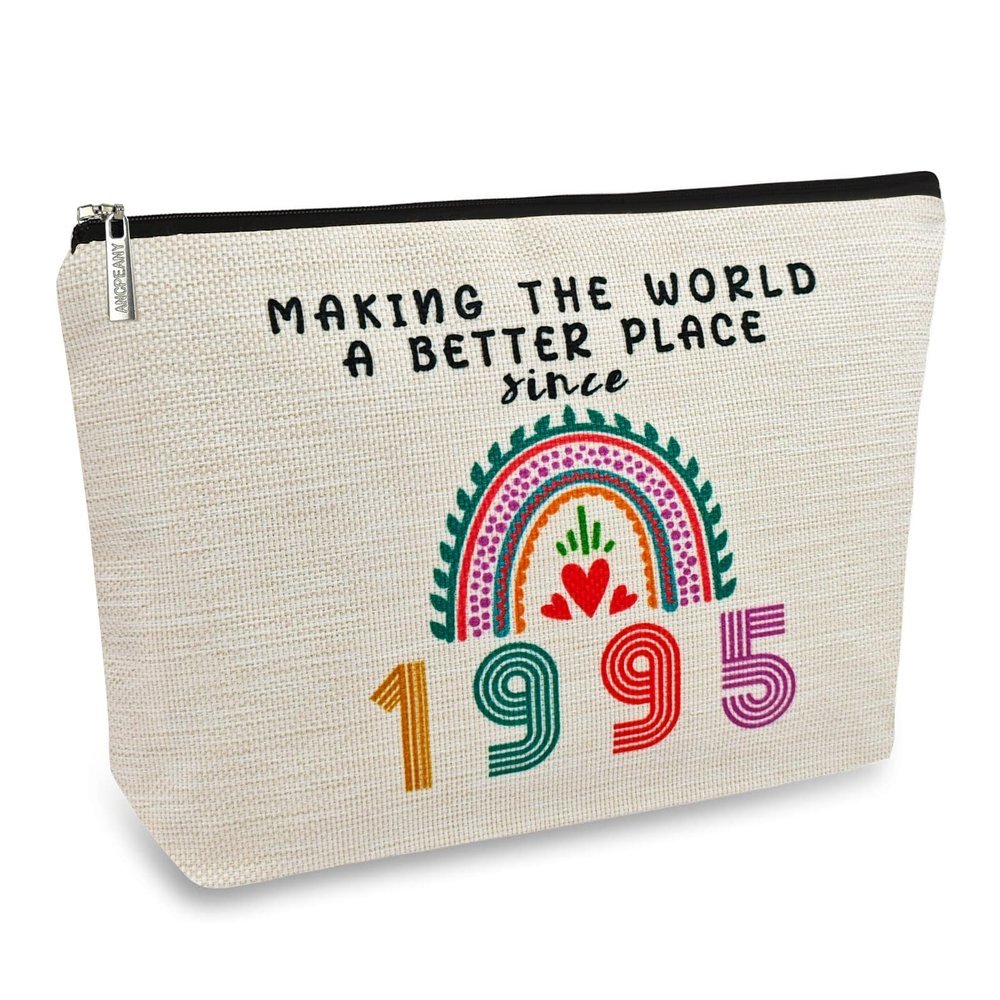 31st Birthday Gifts for Her Makeup Bags, 31st Birthday Decorations for Women, 1995 Anniversary 31 Year Old Gift Ideas for Wife, Sister, Best Friend Female, Mothers Day, Christmas Cosmetic Travel Bag
