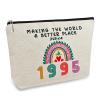 31st Birthday Gifts for Her Makeup Bags, 31st Birthday Decorations for Women, 1995 Anniversary 31 Year Old Gift Ideas for Wife, Sister, Best Friend Female, Mothers Day, Christmas Cosmetic Travel Bag view 1