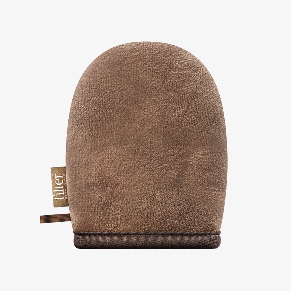 Filter by Molly-Mae Mini Velvet Self Tanning Mitt for Face, Hands, and Feet | Soft Double-Sided Self Tan Applicator | Smooth, Streak-Free Sunless Tan Finish | Reusable and Washable