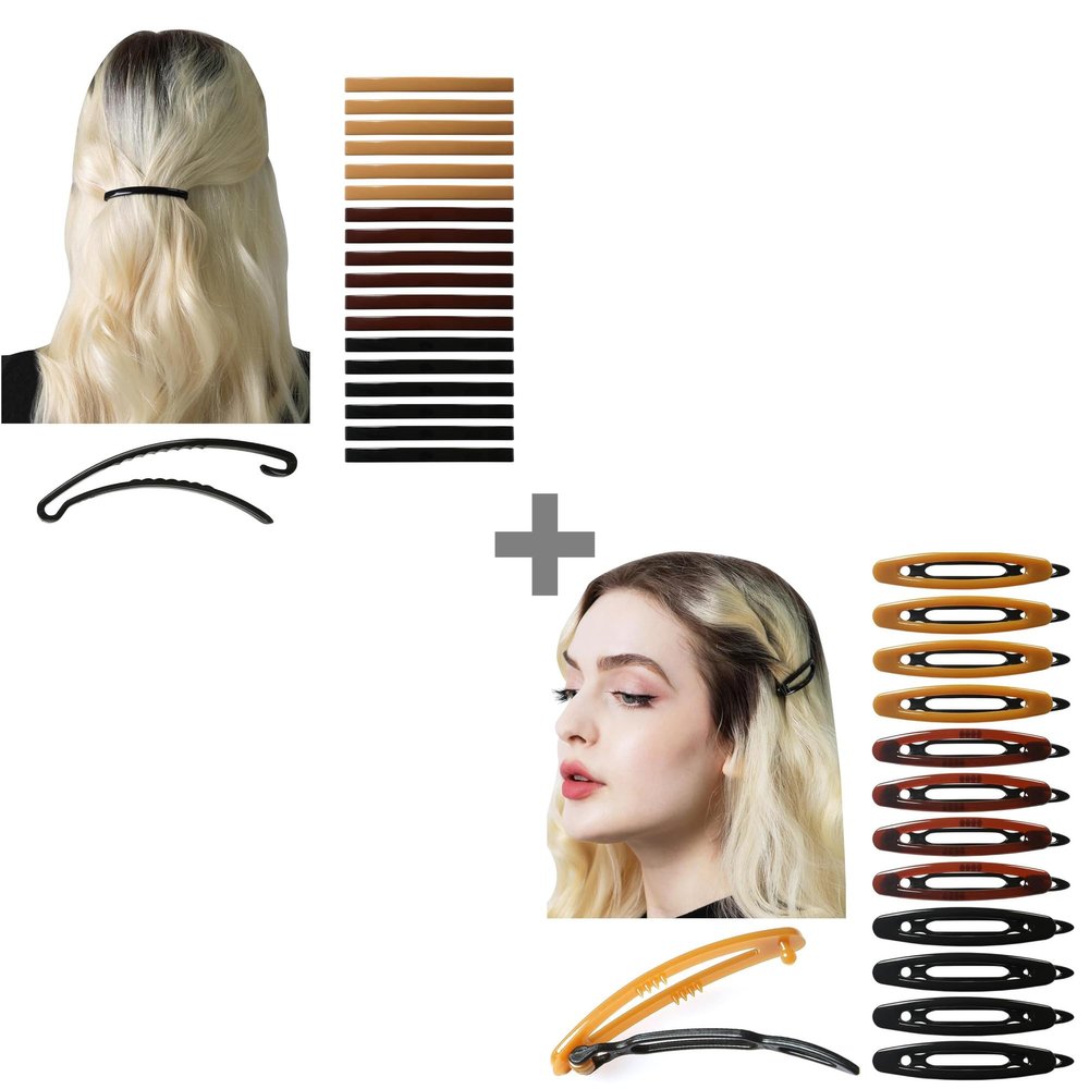 AURORA PIN GPM3 Medium Dome Barrettes for Girls, SN5 Plastic Hairclips for women