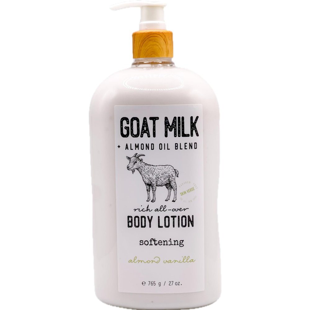 Generic Goat Milk + Almond Oil Blend Body Lotion With Almond Vanilla, 27 oz