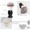 JEQUIL&CORENVEO Shaving Brush Set for Men, 4pcs Synthetic Shaving Brush with Shaving Soap, Stand and Shaving Bowl view 3