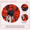 Anime Bonnet with Elastic Soft Band Adjustable Women and Men Silky Bonnets for Sleeping Comfortable Satin Fabric, Red Skna view 3