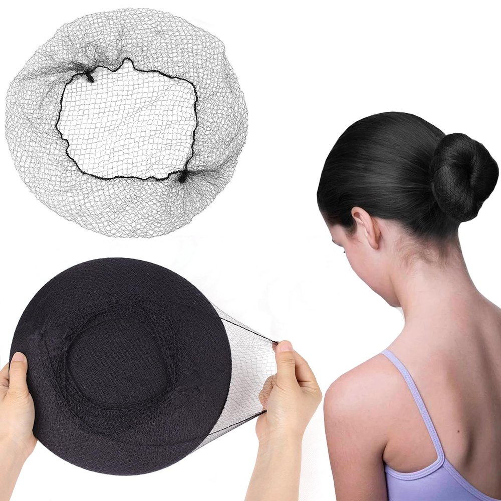 144pcs Hair Nets for Food Service Workers - 20 Inch Black Hair Nets for Buns & Sleeping Hair Nets, Breathable Snood Caps for Kitchen, Restaurant, and Salon