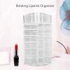 360 Degree Rotatable Lipstick Holder, 53 Slots Cosmetics Storage Case Box, 48-64 Lipsticks, Tilting Design Transparent Plastic Display Rack Organizer for Large Cosmetics Collection view 2
