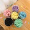 100 Pieces Cotton Seamless Ponytail Holders - Thick Seamless Hair Ties for Curly Heavy and Long Hair Elastics for Women Men and Girls Big Pony tails Holders view 2