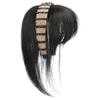 Hbbgdiy Headssband with Bangs,9.8 inch Clip on Bangs Synthetic Rhinestone,Stylish Natural Bangs Hair Clip for Women Girls Black view 3