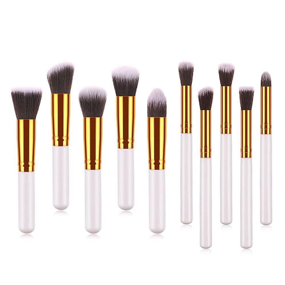 10PCS Full Set of Portable Makeup Brush Foundation Eyeshadow Make Up Brush Set Blush Professional Beauty Tools