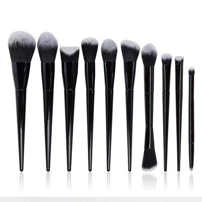 10 Pieces Of Makeup Brush Set, Full Set Of Black Powder Eye Shadow Brush Beauty Tools