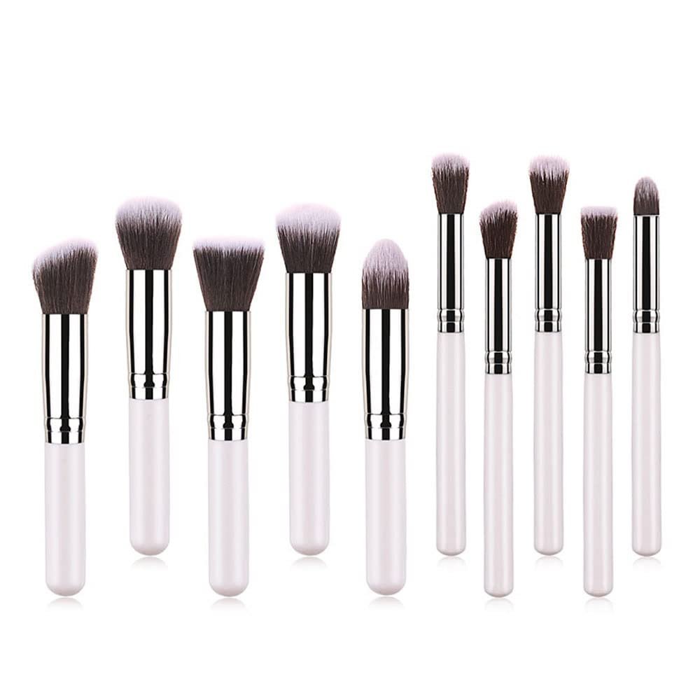 10PCS Full Set of Portable Makeup Brush Foundation Eyeshadow Make Up Brush Set Blush Professional Beauty Tools