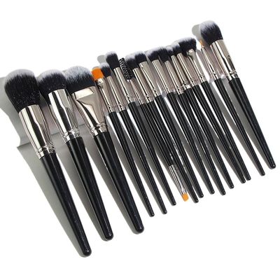 16 pieces of makeup brush set foundation make-up eye brush black full set of makeup brush beauty tools