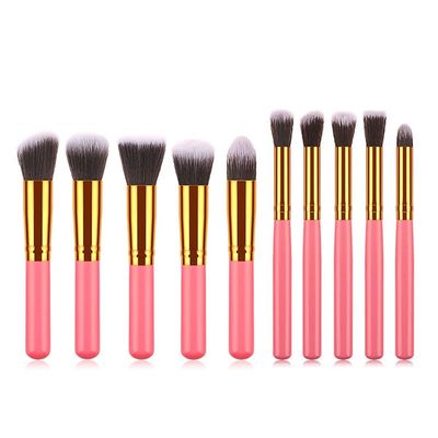 10PCS Full Set of Portable Makeup Brush Foundation Eyeshadow Make Up Brush Set Blush Professional Beauty Tools
