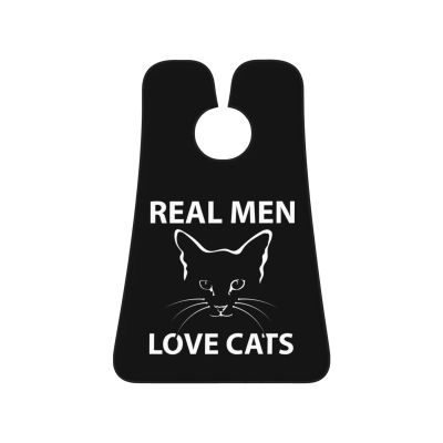 ZKLCRYTR Real Men Love Cats Men's Beard Bib Apron Waterproof Smooth Surface Beard Apron Durable Foldable Beard Hair Men's Gift