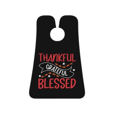ZKLCRYTR Thankful Grateful Blessed Men's Beard Bib Apron Waterproof Smooth Surface Beard Apron Durable Foldable Beard Hair Men's Gift