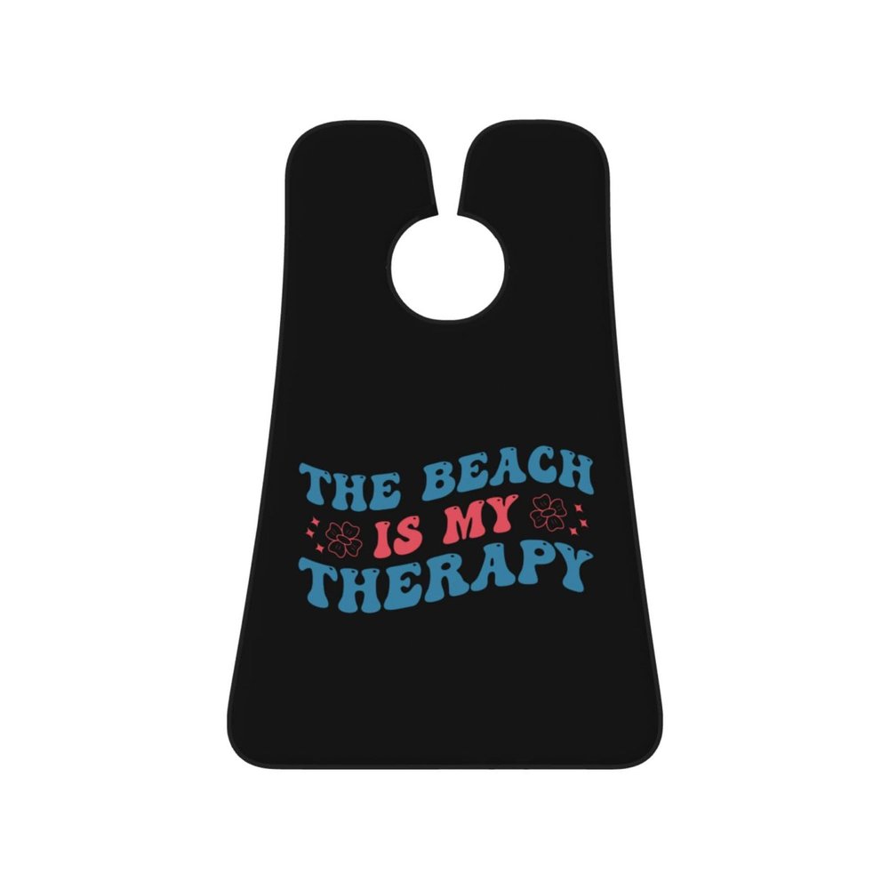 ZKLCRYTR The Beach Is My Therapy Men's Beard Bib Apron Waterproof Smooth Surface Beard Apron Durable Foldable Beard Hair Men's Gift