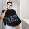 ZKLCRYTR The Beach Is My Therapy Men's Beard Bib Apron Waterproof Smooth Surface Beard Apron Durable Foldable Beard Hair Men's Gift view 2