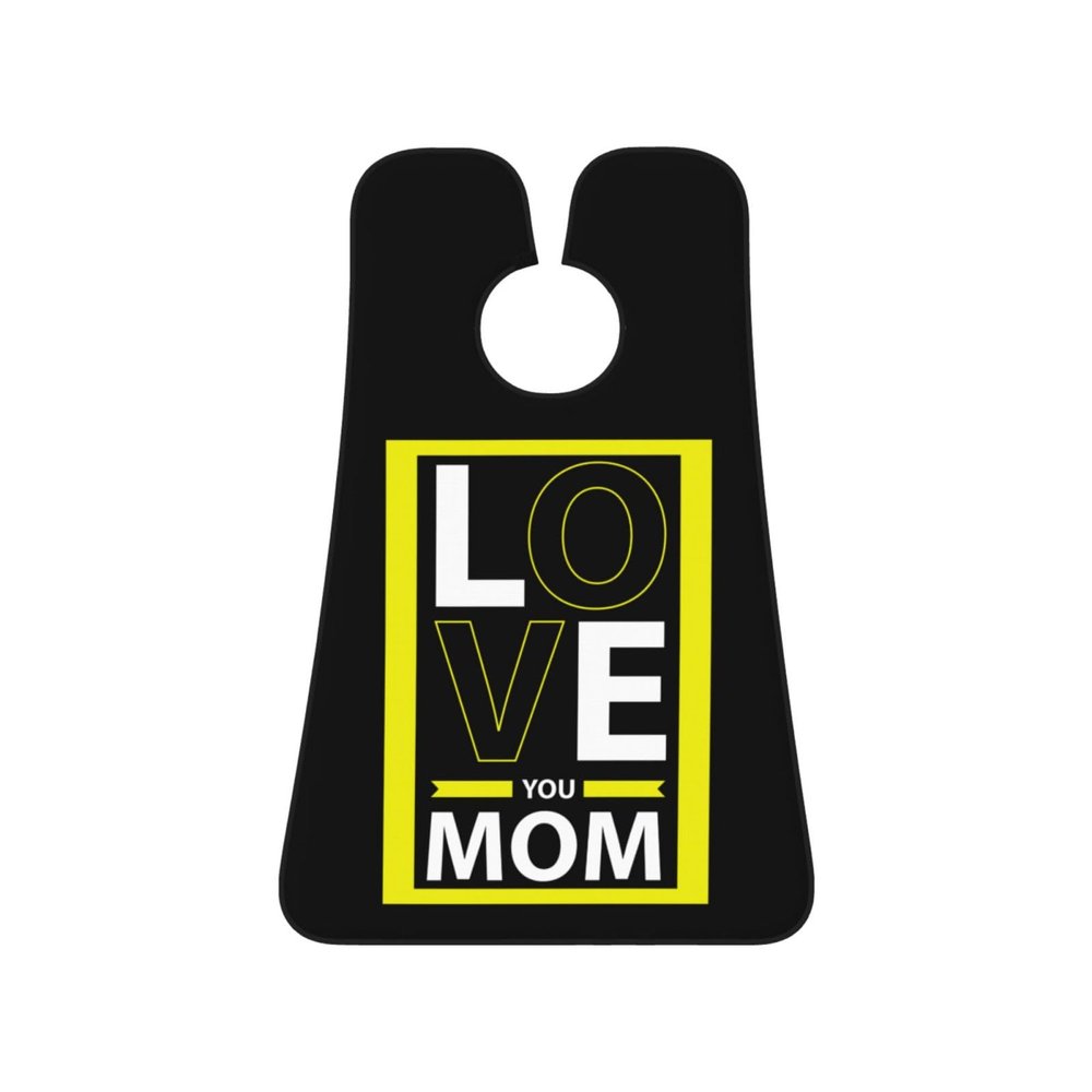 ZKLCRYTR Love You Mom Men's Beard Bib Apron Waterproof Smooth Surface Beard Apron Durable Foldable Beard Hair Men's Gift