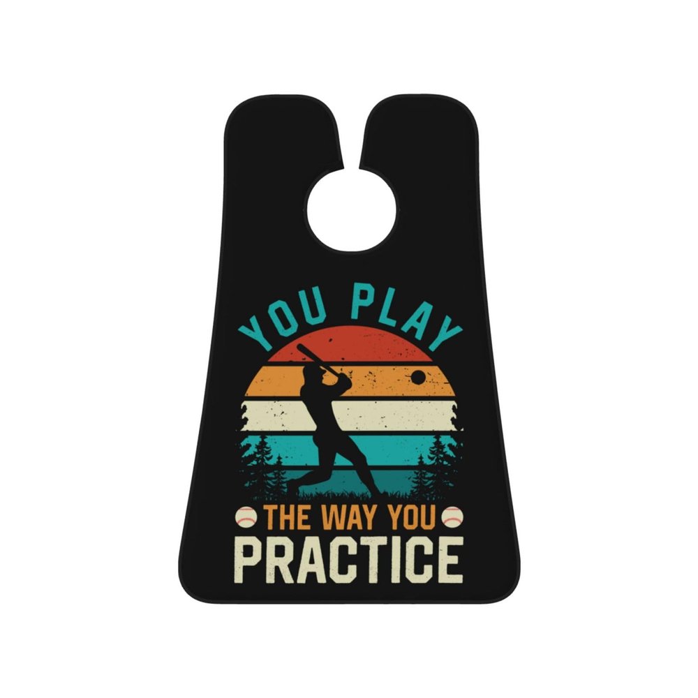 ZKLCRYTR You Play The Way You Practice Baseball Men's Beard Bib Apron Waterproof Smooth Surface Beard Apron Durable Foldable Beard Hair Men's Gift