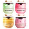 4 Packs Fruit Mask Lip Balm Honey Pot, Vitamin E Lip Masks & Moisturizing Propolis Sleeping Lip Mask, Effective Reduces Lip Lines Prevention Dry Lip Care view 1