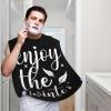 ZKLCRYTR Enjoy The Winter Men's Beard Bib Apron Waterproof Smooth Surface Beard Apron Durable Foldable Beard Hair Men's Gift view 2
