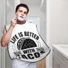 ZKLCRYTR Life Is Better With Tacos Men's Beard Bib Apron Waterproof Smooth Surface Beard Apron Durable Foldable Beard Hair Men's Gift view 2