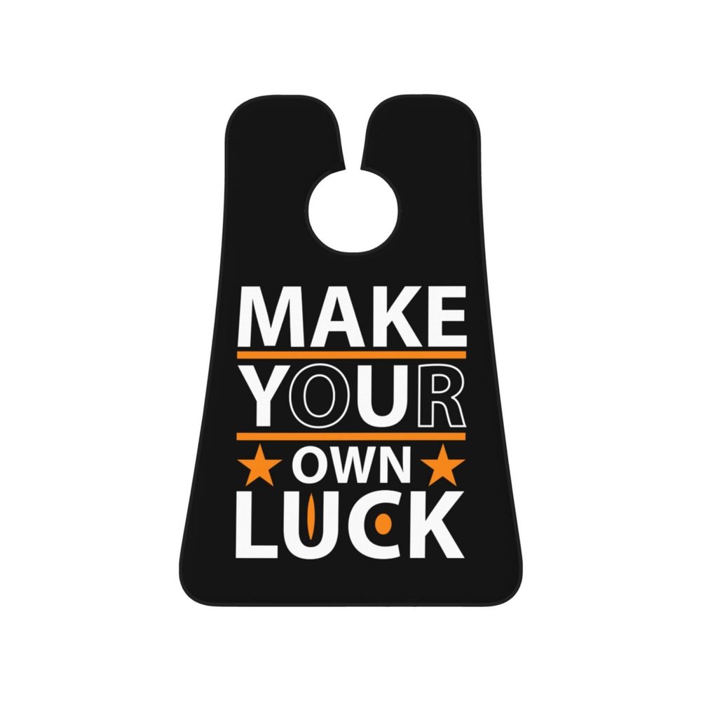 ZKLCRYTR Make Your Own Luck Men's Beard Bib Apron Waterproof Smooth Surface Beard Apron Durable Foldable Beard Hair Men's Gift