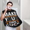 ZKLCRYTR Make Your Own Luck Men's Beard Bib Apron Waterproof Smooth Surface Beard Apron Durable Foldable Beard Hair Men's Gift view 2