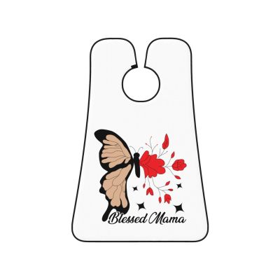ZKLCRYTR Blessed Mama Men's Beard Bib Apron Waterproof Smooth Surface Beard Apron Durable Foldable Beard Hair Men's Gift