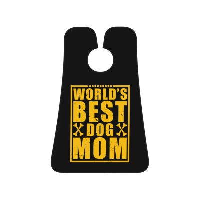 ZKLCRYTR World Best Dog Mom Men's Beard Bib Apron Waterproof Smooth Surface Beard Apron Durable Foldable Beard Hair Men's Gift