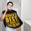 ZKLCRYTR World Best Dog Mom Men's Beard Bib Apron Waterproof Smooth Surface Beard Apron Durable Foldable Beard Hair Men's Gift view 2