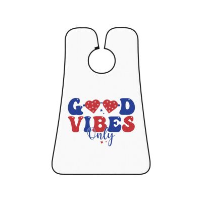 ZKLCRYTR Good Vibes Only Men's Beard Bib Apron Waterproof Smooth Surface Beard Apron Durable Foldable Beard Hair Men's Gift