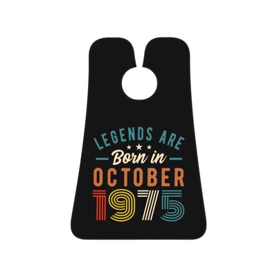 ZKLCRYTR Legends Are Born In October 1975 Men's Beard Bib Apron Waterproof Smooth Surface Beard Apron Durable Foldable Beard Hair Men's Gift