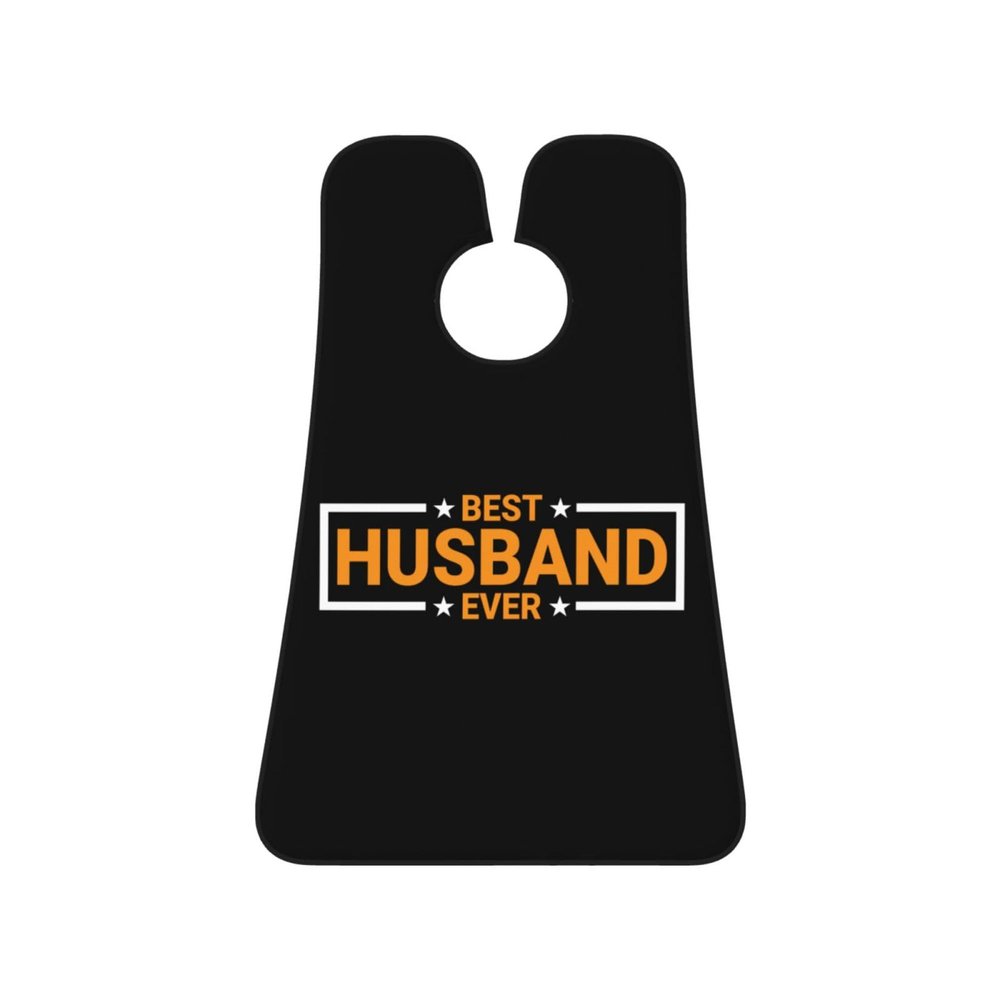 ZKLCRYTR Best Husband Ever Men's Beard Bib Apron Waterproof Smooth Surface Beard Apron Durable Foldable Beard Hair Men's Gift