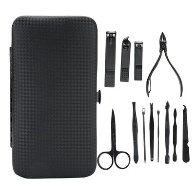 12pcs Stainless Steel Eyebrow Scissors Nail Clipper Dead Skin Pusher Manicure Tool Set